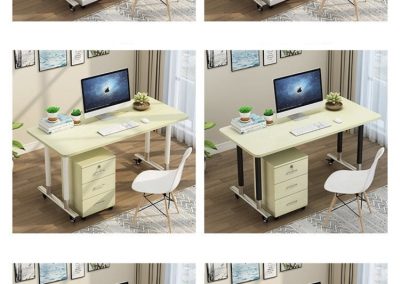 Mielec Computer Table with Wheels Singapore SingaporeHomeFurniture