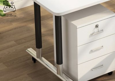 Mielec Computer Table with Wheels Singapore SingaporeHomeFurniture