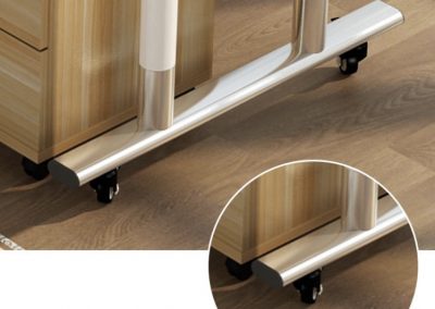 Mielec Computer Table with Wheels Singapore SingaporeHomeFurniture