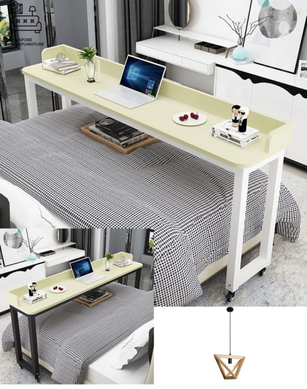 Plock Computer Table with Wheels Singapore SingaporeHomeFurniture