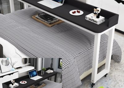 Plock Computer Table with Wheels Singapore SingaporeHomeFurniture