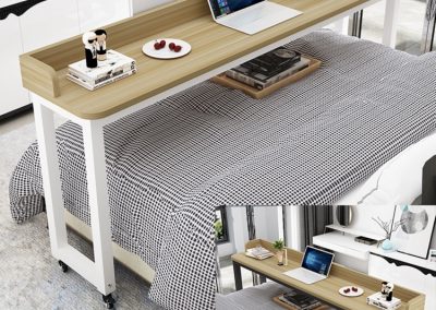 Plock Computer Table with Wheels Singapore SingaporeHomeFurniture