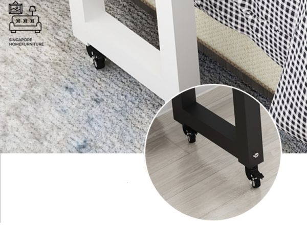 Plock Computer Table with Wheels Singapore SingaporeHomeFurniture
