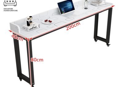 Plock Computer Table with Wheels Singapore SingaporeHomeFurniture