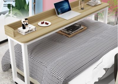 Plock Computer Table with Wheels Singapore SingaporeHomeFurniture