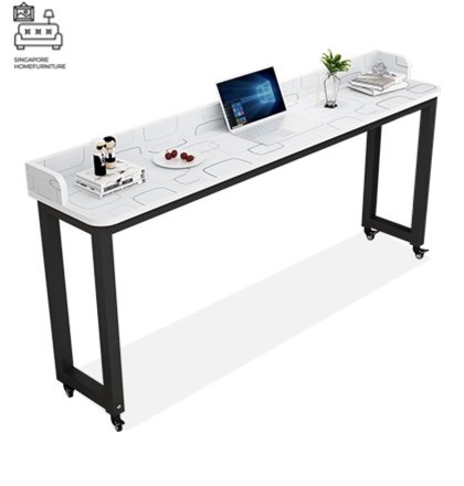 Plock Computer Table with Wheels Singapore SingaporeHomeFurniture