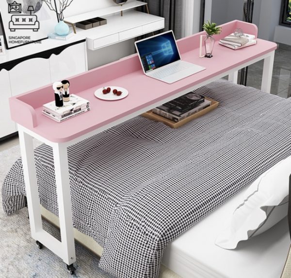 Plock Computer Table with Wheels Singapore SingaporeHomeFurniture