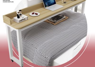 Plock Computer Table with Wheels Singapore SingaporeHomeFurniture