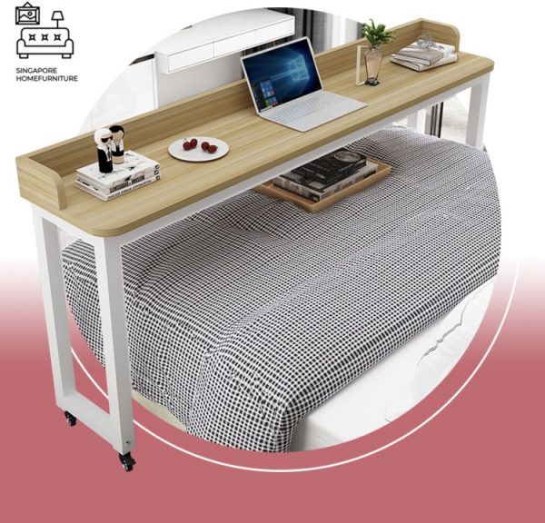 Plock Computer Table with Wheels Singapore SingaporeHomeFurniture