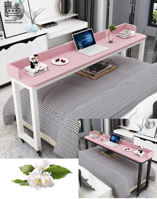 Plock Computer Table with Wheels Singapore SingaporeHomeFurniture