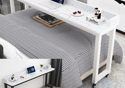 Plock Computer Table with Wheels Singapore SingaporeHomeFurniture