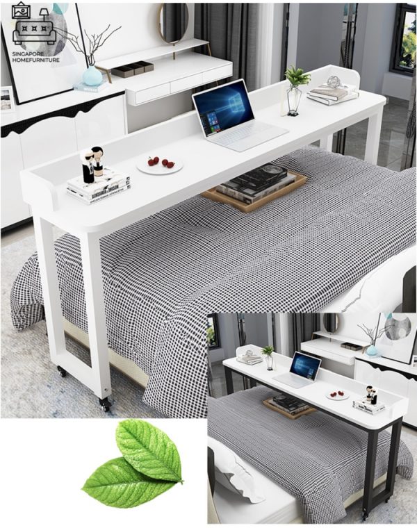 Plock Computer Table with Wheels Singapore SingaporeHomeFurniture