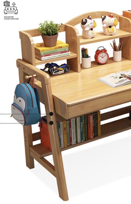 SIEDICE® Kids Desk | Designed for Children | 4 Sizes: 800mm, 1000mm, 1200mm, 1400mm | 5 Colours: Golden Oak, Walnut, Pink, Blue, White | Option: Chair | $$ - Image 10