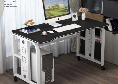 Slupsk Computer Table with Wheels Singapore SingaporeHomeFurniture