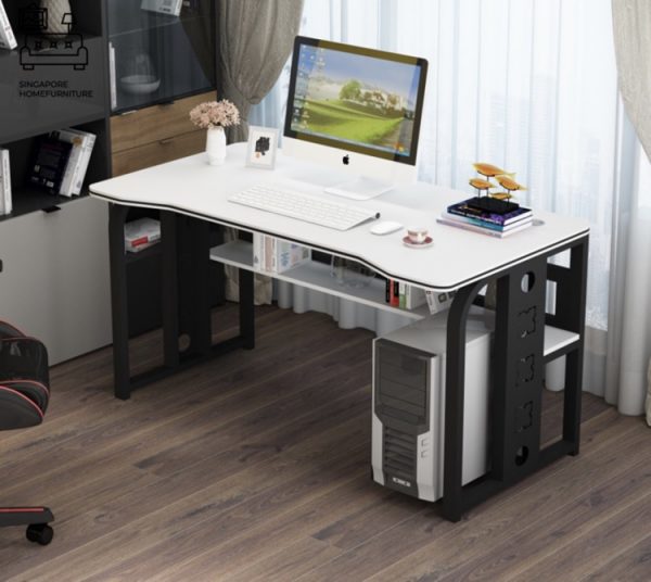 Slupsk Computer Table with Wheels Singapore SingaporeHomeFurniture