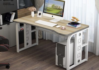 Slupsk Computer Table with Wheels Singapore SingaporeHomeFurniture