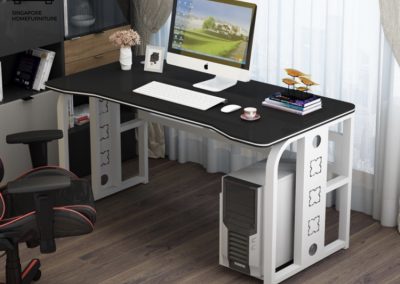 Slupsk Computer Table with Wheels Singapore SingaporeHomeFurniture
