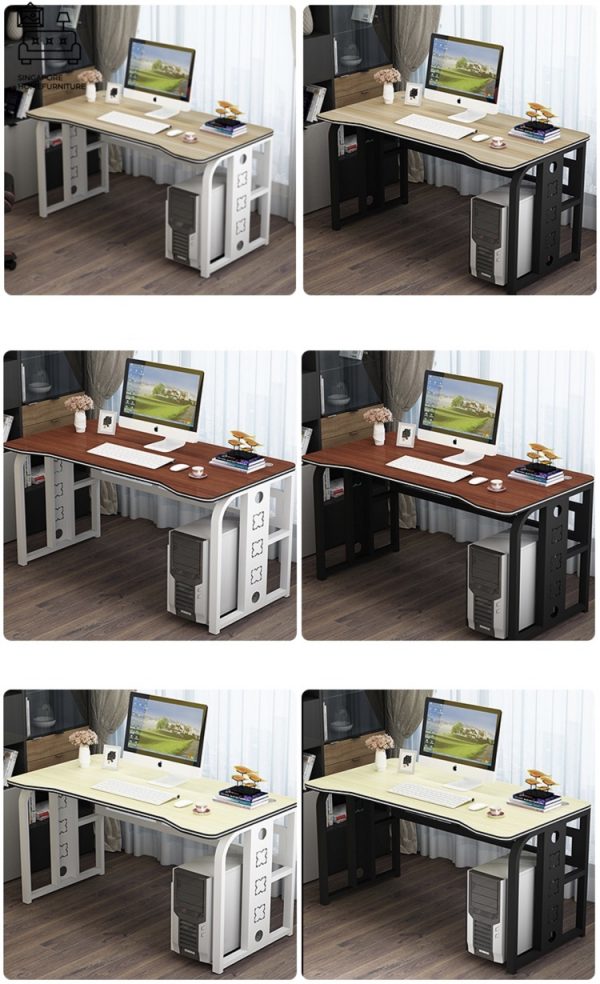 Slupsk Computer Table with Wheels Singapore SingaporeHomeFurniture