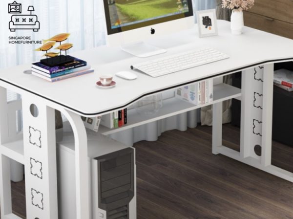 Slupsk Computer Table with Wheels Singapore SingaporeHomeFurniture