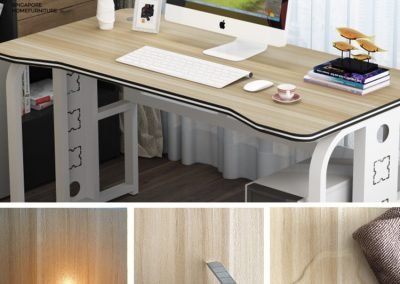 Slupsk Computer Table with Wheels Singapore SingaporeHomeFurniture