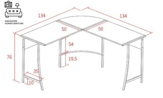 ZORY® L Shape Study Table | $$ - Image 7