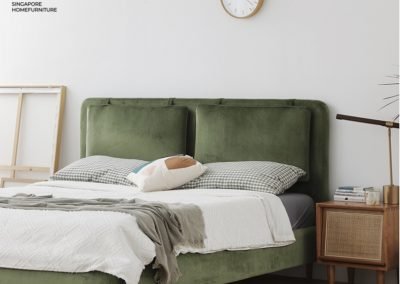 Bastogne Velvet Bed Frame Singapore SingaporeHomeFurniture