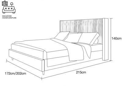 Chimay Velvet Bed Frame Singapore SingaporeHomeFurniture