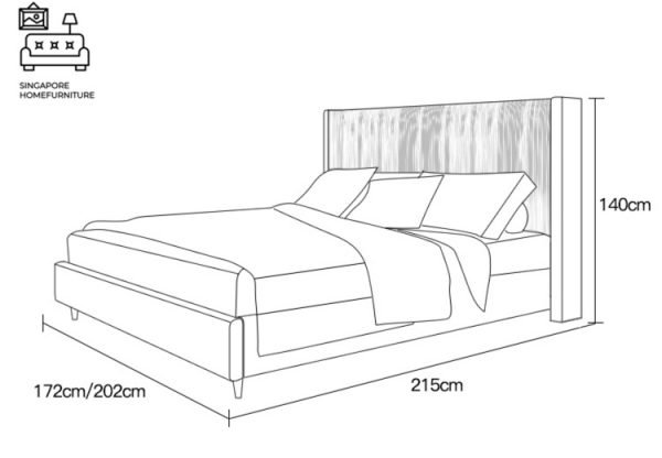 Chimay Velvet Bed Frame Singapore SingaporeHomeFurniture