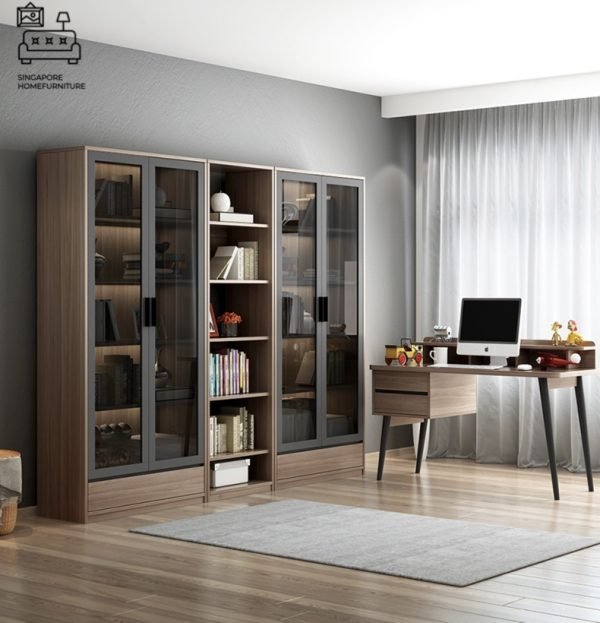 Dej Bookshelf With Doors Singapore Cabinet With Doors Singapore SingaporeHomeFurniture
