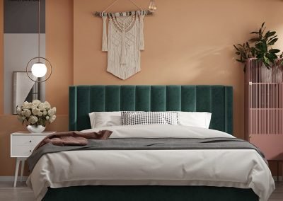 Fontaine Velvet Bed Frame Singapore SingaporeHomeFurniture