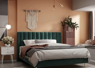 Fontaine Velvet Bed Frame Singapore SingaporeHomeFurniture