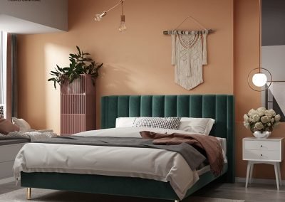 Fontaine Velvet Bed Frame Singapore SingaporeHomeFurniture
