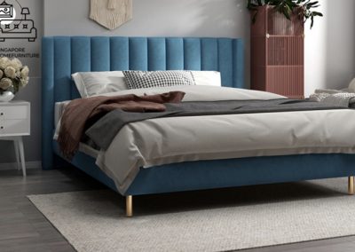 Fontaine Velvet Bed Frame Singapore SingaporeHomeFurniture