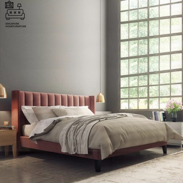 Fontaine Velvet Bed Frame Singapore SingaporeHomeFurniture