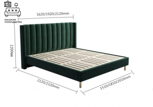 Fontaine Velvet Bed Frame Singapore SingaporeHomeFurniture