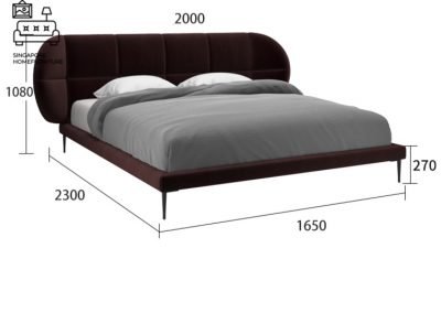 Leuze Velvet Bed Frame Singapore SingaporeHomeFurniture