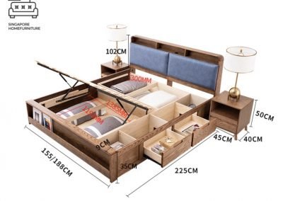 Marche Storage Bed Frame Singapore Gas Lift Bed Frame Singapore SingaporeHomeFurniture