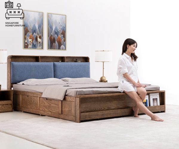 Marche Storage Bed Frame Singapore Gas Lift Bed Frame Singapore SingaporeHomeFurniture