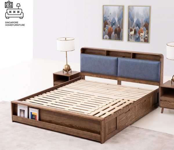 Marche Storage Bed Frame Singapore Gas Lift Bed Frame Singapore SingaporeHomeFurniture