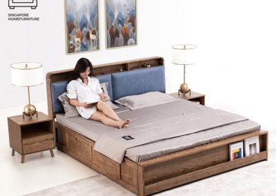 Marche Storage Bed Frame Singapore Gas Lift Bed Frame Singapore SingaporeHomeFurniture