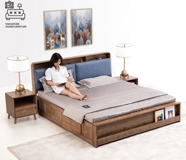 Marche Storage Bed Frame Singapore Gas Lift Bed Frame Singapore SingaporeHomeFurniture