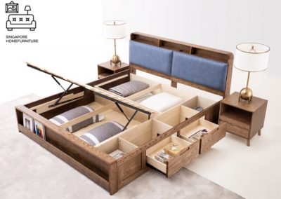 Marche Storage Bed Frame Singapore Gas Lift Bed Frame Singapore SingaporeHomeFurniture
