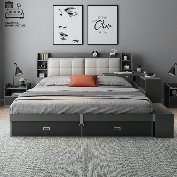 Nivelles Storage Bed Frame Singapore Gas Lift Bed Frame Singapore SingaporeHomeFurniture