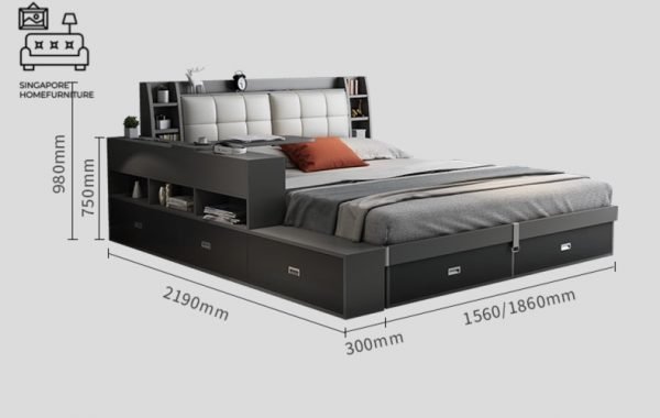 Nivelles Storage Bed Frame Singapore Gas Lift Bed Frame Singapore SingaporeHomeFurniture