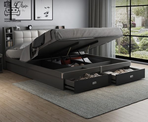 Nivelles Storage Bed Frame Singapore Gas Lift Bed Frame Singapore SingaporeHomeFurniture