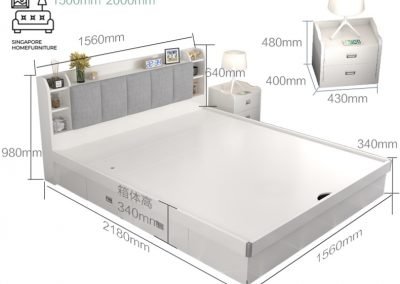 Ottignies Storage Bed Frame Singapore Gas Lift Bed Frame Singapore SingaporeHomeFurniture