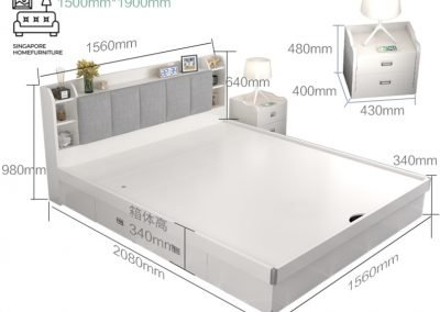 Ottignies Storage Bed Frame Singapore Gas Lift Bed Frame Singapore SingaporeHomeFurniture