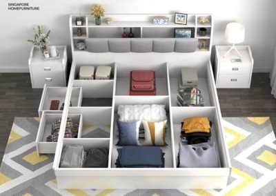 Ottignies Storage Bed Frame Singapore Gas Lift Bed Frame Singapore SingaporeHomeFurniture