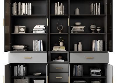Pascani Bookshelf With Doors Singapore Cabinet With Doors Singapore SingaporeHomeFurniture