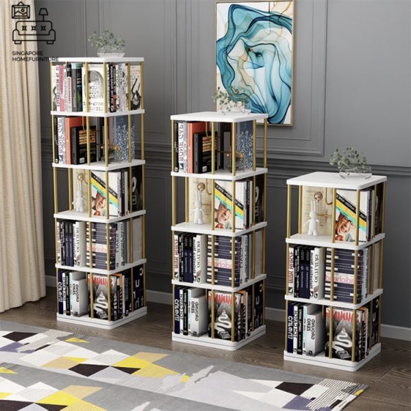 Tecuci Rotating Bookshelf Singapore Revolving Bookshelf Singapore SingaporeHomeFurniture